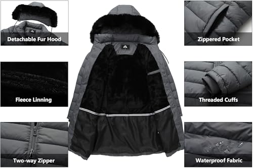 Women's Waterproof Long Puffer Jacket Thickened Down Jacket Warm Winter Coat - Image 6