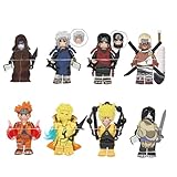 DRENGE 8-Piece Set of Mini Anime Action Series Themed Toys with Building Blocks. (Y-4)