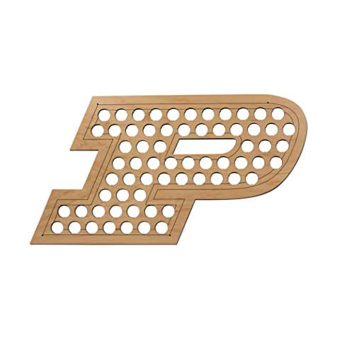 Skyline Workshop Purdue University Bottle Cap Holder Maple Finish 3D Wall Art Beer Cap Map Boilermakers Great Made in The USA Cover