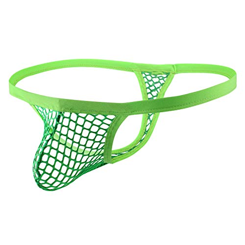 Andongnywell Men's Fishnet Micro G-String Mesh Low Rise Panties Underpants Knickers