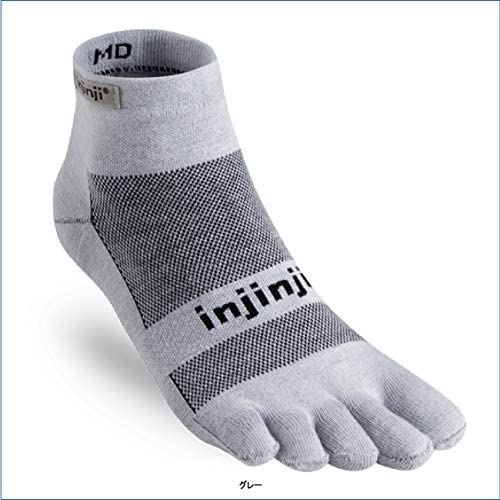 Injinji 2.0 Men's Run Lightweight Mini Crew Toesocks, Gray, Small #TOP2