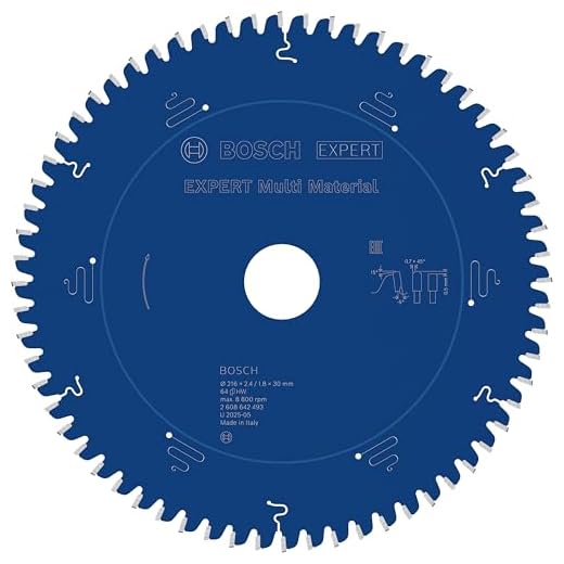 Bosch Professional cirkelsågklinga Expert for Multi Material (216 x 30 x 2,4 mm, 64 tänder, tillbehör cirkelsåg)