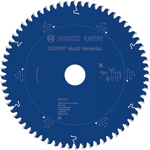 Bosch Professional Kreissägeblatt Expert for Multi Material (216 x 30 x 2,4 mm, 64 Zähne, Zubehör Kreissäge), 2608642493