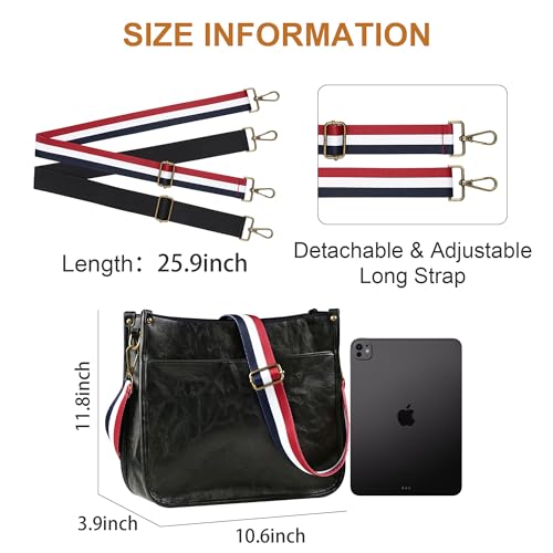 Image of JAMfit Crossbody Bag for Women Vegan Leather Hobo Handbags Trendy Shoulder Purse Handbag With 2 Adjustable Strap