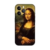 ToniPai for iPhone 15 Pro Colorful Pattern Case,Mona Lisa by da Vinci Renaissance Art Painting, Soft Lightweight Black TPU Ultra Slim Protective Cover