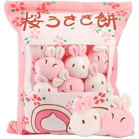 HXPLN Cute Bunny Plush Pillow for Kids Cover