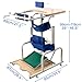 CANEVE 4 Wheels Rehabilitation Standing Frame with Ankle Orthosis, Walkers for Seniors, Hemiplegia Stroke Rehabilitation Stander Adult Walker Walking Aid for The Disabled, Height Adjustment,White