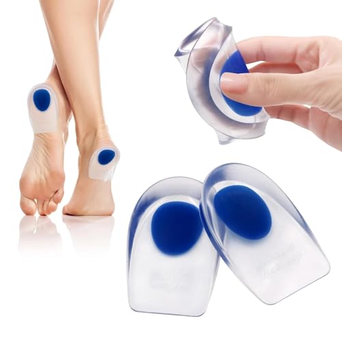 Image of Silicone Gel Heel cups Heel Pad for Heel Ankle Pain Heel Spur Shoe Support Pad for Men and Women | 1 Pair