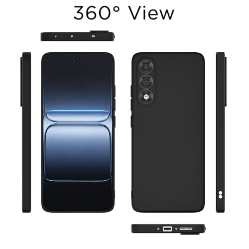 Image of Outlouders Back Cover for OnePlus Nord 5 5G | Camera Protection | Durable Soft Matte Silicone Bumper Case (Black)