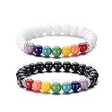 vicima Beaded Bracelets for Men Women 8mm Bead Stretch Bracelets LGBT Jewelry Unisex Rainbow Bracele
