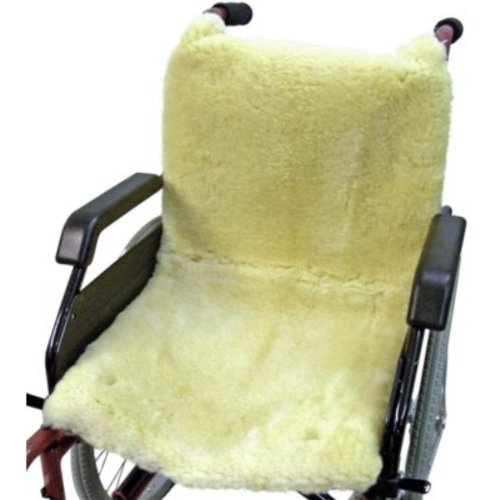 Kaiser Naturfellprodukte 903140 - Funda para silla de ruedas (piel de cordero, 40 x 85), color gris