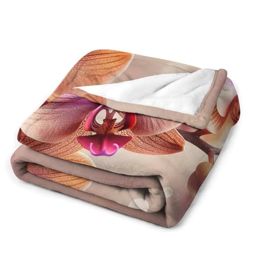 Couverture douce orchidée haut de gamme plaid chaud décoratif