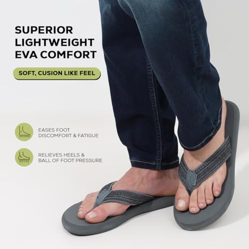 Image of NoStrain Men's Canvas Slippers, Flip Flops & Chappal - Angular Fit