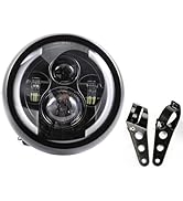 Faro moto Faro anteriore 7,5 pollici Led moto faro per cafe racer bobber chopper