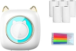 ISTOVO 1 juego impresora fotográfica portátil inteligente pregunta impresora ABS con papel térmico lápiz de color