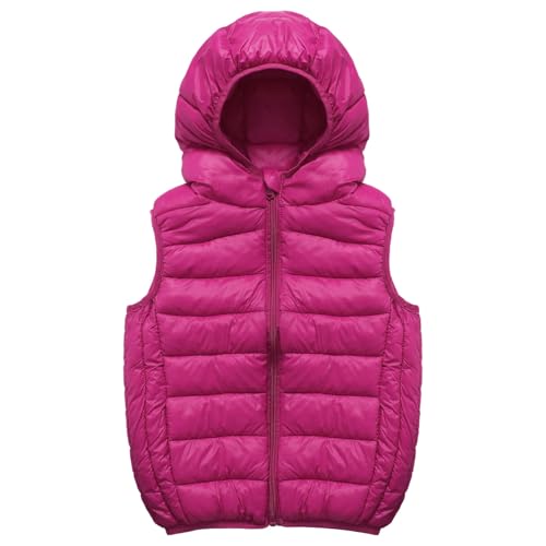 DINORMIN Boys Girls Sleeveless Waistcoat Vest Hooded Puffer Jacket Winter Warm Coat Windproof Gilet2