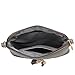 DELUXITY Lightweight Color-block Medium Crossbody Bag with Tassel (Pewter/Black)
