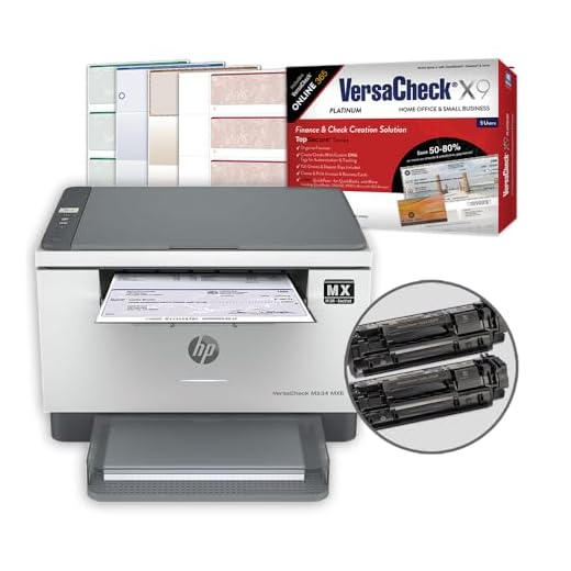VersaCheck HP Laserjet M234 MXE MICR Check Printer X9 Platinum 5-User Check Printing Software Bundle, White