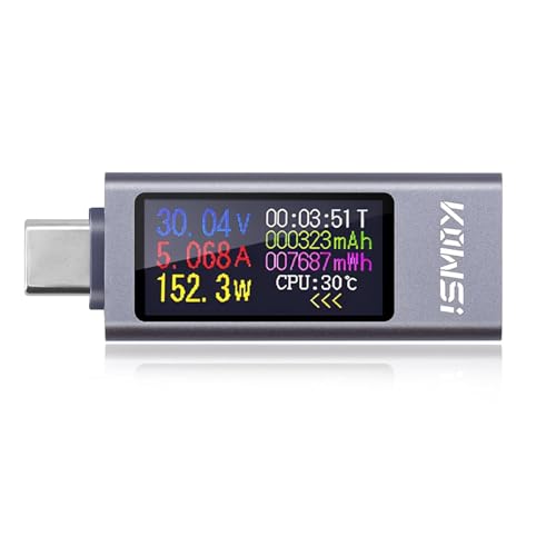 Tester USB C Multimetro Digitale LCD 4-30V 0-12A, Misuratore Di Corrente Tensione Capacita Per Alimentatori E Caricatori 94875284 Tester USB C Multimetro Digitale LCD 4-30V 0-12A, Misuratore Di Corrente Tensione Capacita Per Alimentatori E Caricatori 94875284