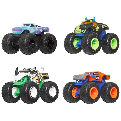 Hot Wheels Monster Trucks Half Hazards Multipack of 4