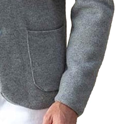 Men's Button Down Knit Blazer Jacket Stand Collar Cardigan Sweaters Chunky Button Down Wool Suit Jacket4