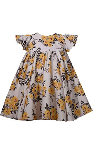 Bonnie Jean Girl's Dress - Yellow Floral for Baby and Toddler (6-9 Months)