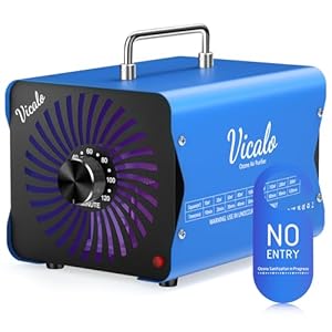 Vicalo Ozone Generators 30000mg/h, Ozone Generator with 120 Min Timer Ozone Machine for 300 ㎡ Room, Air Purifier for Home Pet Car Smoker Kitchen
