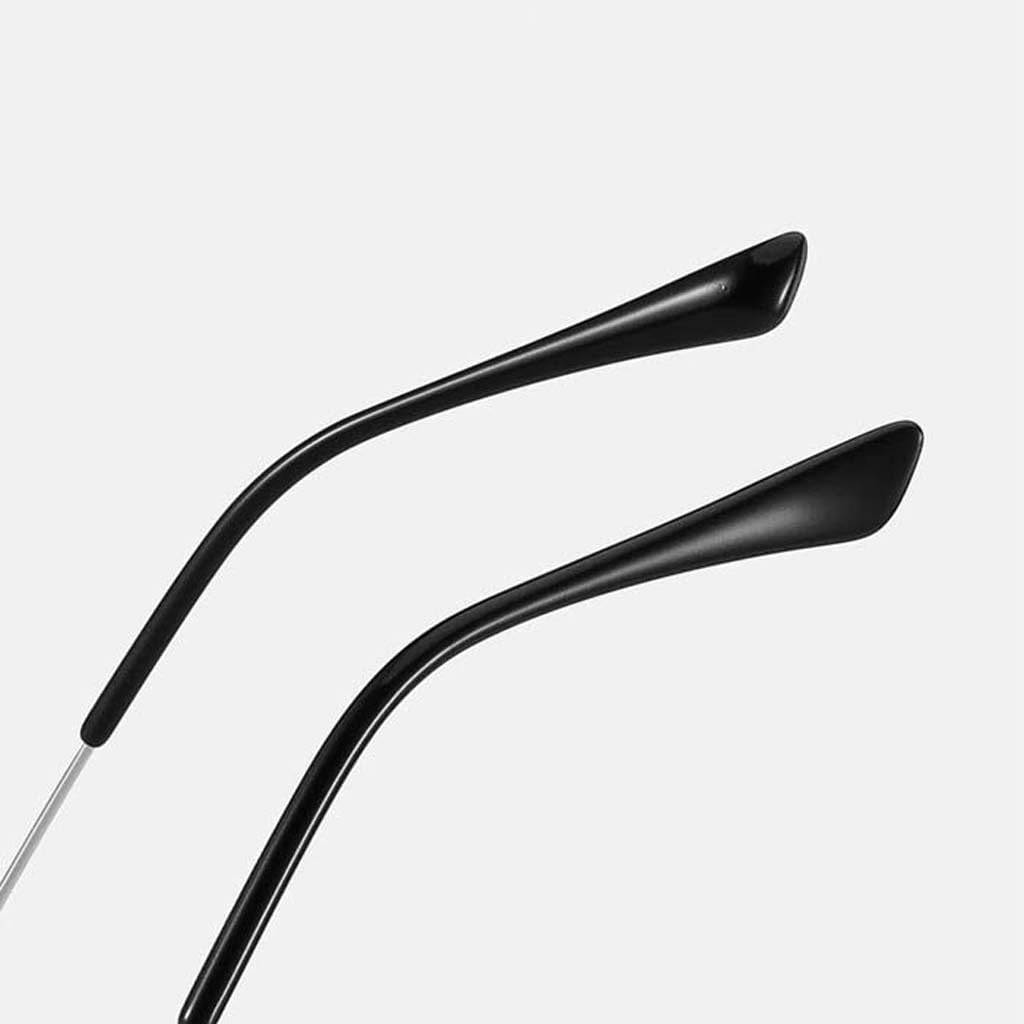 WZX Gafas de Lectura de vanguardia sin Marco Gafas de Lectura antifatiga ultraligeras Gafas de computadora Gafas de Lectura para Ancianos sin Marco para Hombre Luz Anti-Azul multifocal