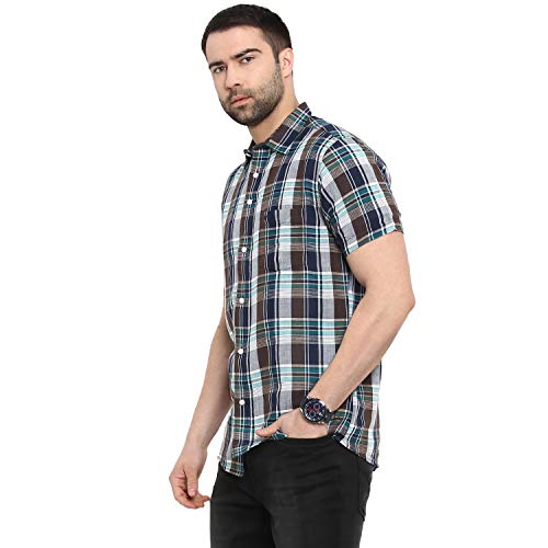 Image of Red Tape Men's Checkered Regular Fit Casual Shirt