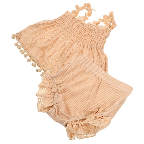 WOFASHPURET 2 Conjuntos blusa renda para bebê roupas bebê roupas para bebês meninas vestidos meninas