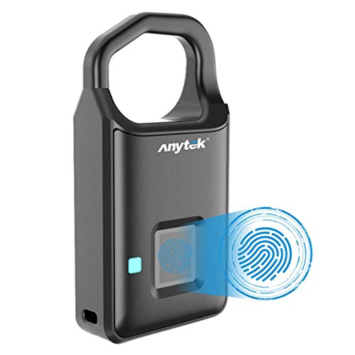 Preisvergleich Produktbild HHWENJ Intelligentes Fingerabdruck-Vorhängeschloss-Reiset... Tragbares Intelligentes Bio-Erkennungsmini-Fingerabdruck-Vorh... Anti-Diebstahl-Vorhängeschloss