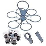 Glamifyr Lot de 3 Porte-Gobelets Pliables,Porte-Boissons avec Poignée, Porte-Gobelets Pliable,Porte-Tasses pour Café, Porte-Boissons Pliable avec Poignée