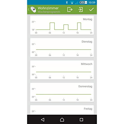 Eqiva Bluetooth Smart Elektronik-Heizkörperthermostat, mit App-Steuerung (3er-Set) – Ansicht 4