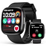 Smart Watch for Men Women, 1.72" Super Retina HD Display with Sleep Stress, 24/7 Heart Rate HRV Spo2 Monitor, Fitness Tracker with 135 Sport Modes, Waterproof Square Watch, Compatible Android and iOS