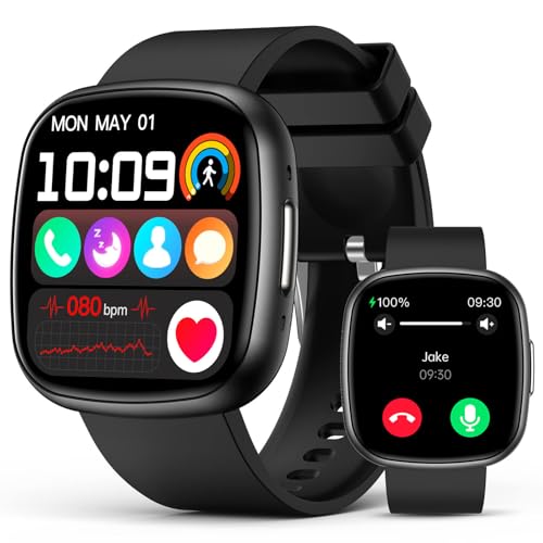 Smart Watch for Men Women, 1.72" Super Retina HD Display with Sleep Stress, 24/7 Heart Rate HRV Spo2 Monitor, Fitness Tracker with 135 Sport Modes, Waterproof Square Watch, Compatible Androi