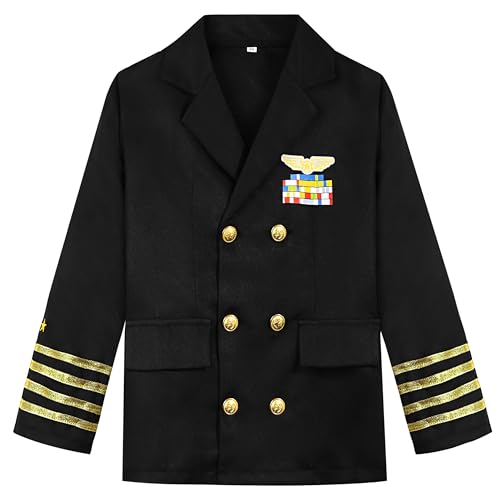 Kidin Ship Captain Uniform For Kids Navy Admiral Costume For Boys’ Career Day 100 Days Of School Halloween Cosplay thumb #2