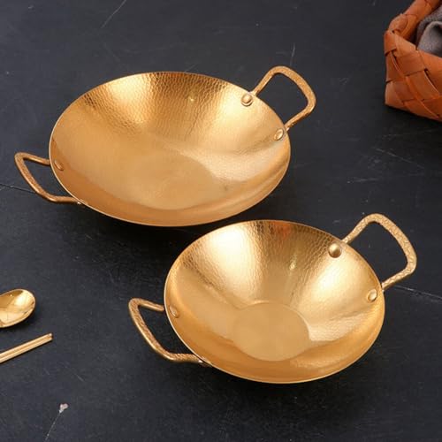 Wok de acero inoxidable con doble mango 30 cm miniatura 7