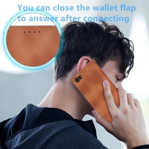 Jaorty Case for iPhone SE 3rd/2nd/8/7 Wallet with Wrist Strap,Matte Khaki - image 6