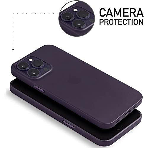 Image of ExpressB Back Cover for iPhone 15 Pro | Minimal Protect | Ultra Thin Anti Scratch Matte Finish Case for iPhone 15 Pro (Purple)