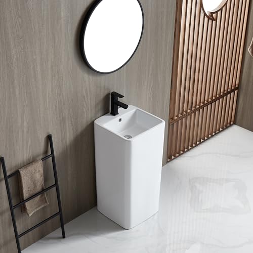 Eridanus Vitreous Ceramic One Piece Pedestal Sink thumb #3