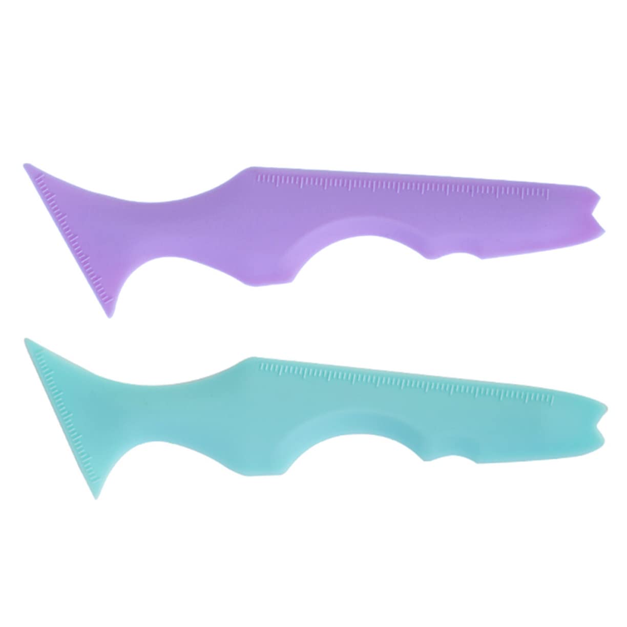 Housoutil 10 Pcs Silicone Beauté Règle De Para Gelatinas Eyeliner Guide Outil Applicateur De Cils Outil Maquillage Rouge À Lèvres Maquillage Pochoirs Modèle Conseil Multifonction