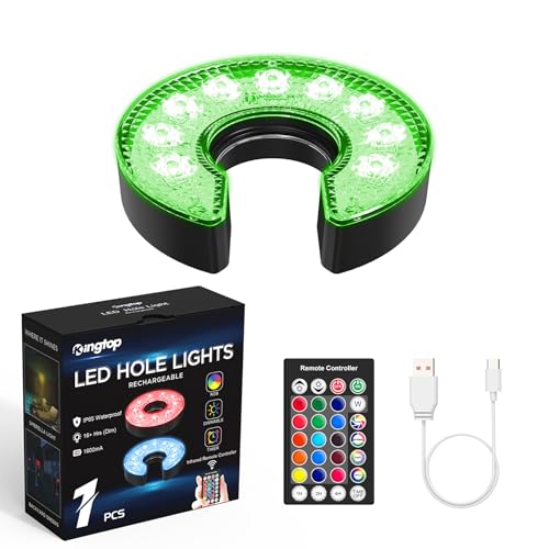 KINGTOP Rechargeable LED Golf Hole Light C-1 Pack