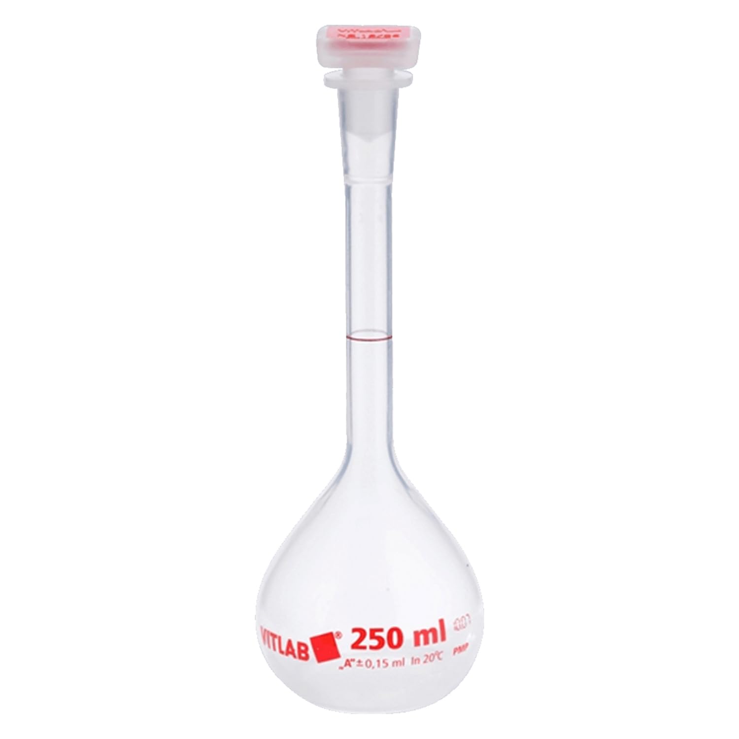 Hirschmann Polymethylpenten Messkolben mit Norm-Schliff und PP-Stopfen, Klasse A, Glasklar, 24/29 Norm-Schliff, 1000 ml Kapazität, 3 Stück
