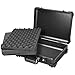 HMF 15502-02 Transportkoffer mit Rasterschaumstoff, Universalkoffer | 39 x 29 x 12 cm | Schwarz