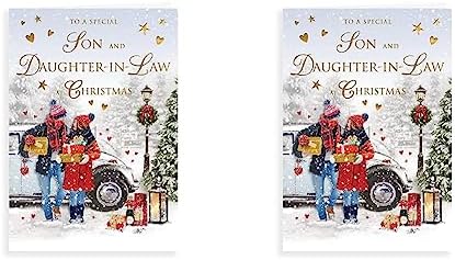 Piccadilly Greetings Regal Publishing Christmas Card Son & Daughter in Law - 9 x 6 inches, C85583