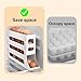 Egg Holder for Fridge, Space Saving Fridge Egg Organizer, 4 Layers Rolling Egg Dispenser Storage 30 Egg, Egg Dispenser for Refrigerator (Transparent)