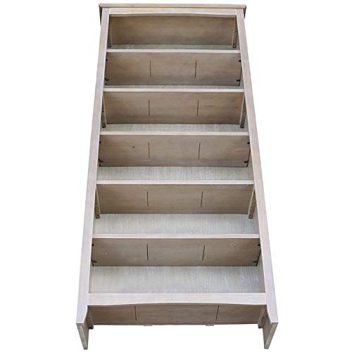 Home Square Shaker 6 Shelf Wood Bookcase Set In Washed Gray Taupe (Set Of 2) #TOP2