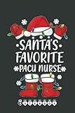  Santa\'s Favorite Post-Anesthesia Care Unit Santa xmas Light Notebook: Funny Nursing Student Nurse Composition Notebook Back to School 6x9 Inches 110 Ruled Pages Journal Diary Gift LPN RN CNA School