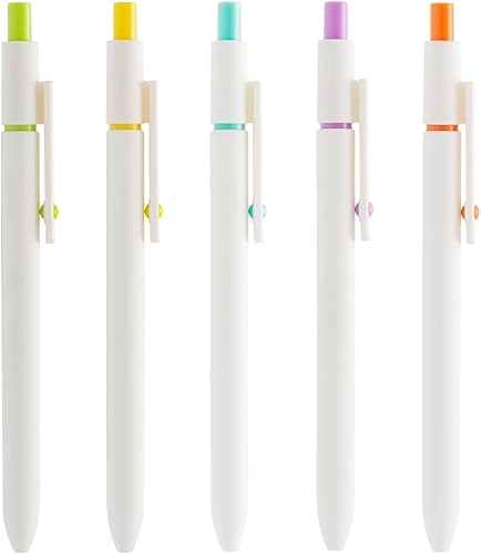 Miniatura 3 de Zennyth - Juego de 5 bolígrafos de gel retráctiles, de secado rápido, tinta negra, punta fina, bolígrafo de tinta de gel para escritura suave