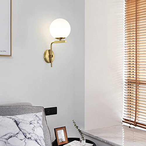 Lámpara de pared esférica de vidrio para iluminación de pasillos 3